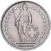 Switzerland, 1 Franc, Helvetia, 1968, Bern, Cupronickel, AU(55-58), KM:24a