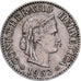 Szwajcaria, 10 Rappen, Libertas, 1952, Bern, Cupronickel, AU(55-58), KM:27