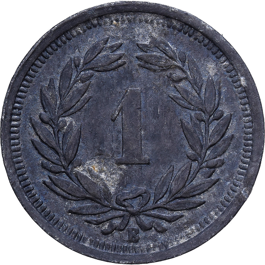 Switzerland, 1 Rappen, Écusson, 1942, Bern, Zinc, AU(55-58), KM:3a