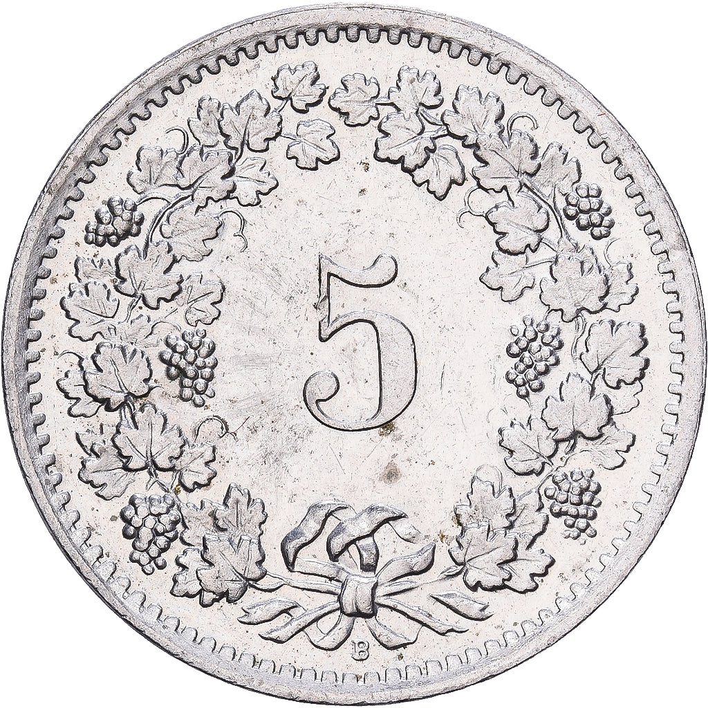 Suisse, 5 Rappen, Libertas, 1967, Bern, Cupronickel, SUP, KM:26