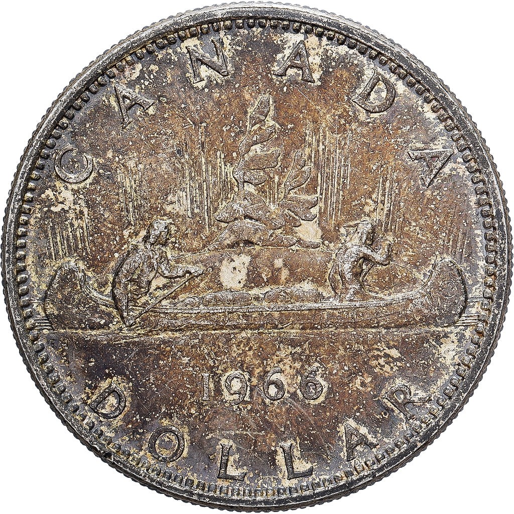 Canadá, 1 Dollar, 1966, Royal Canadian Mint, Prata, EF(40-45), KM:64.1