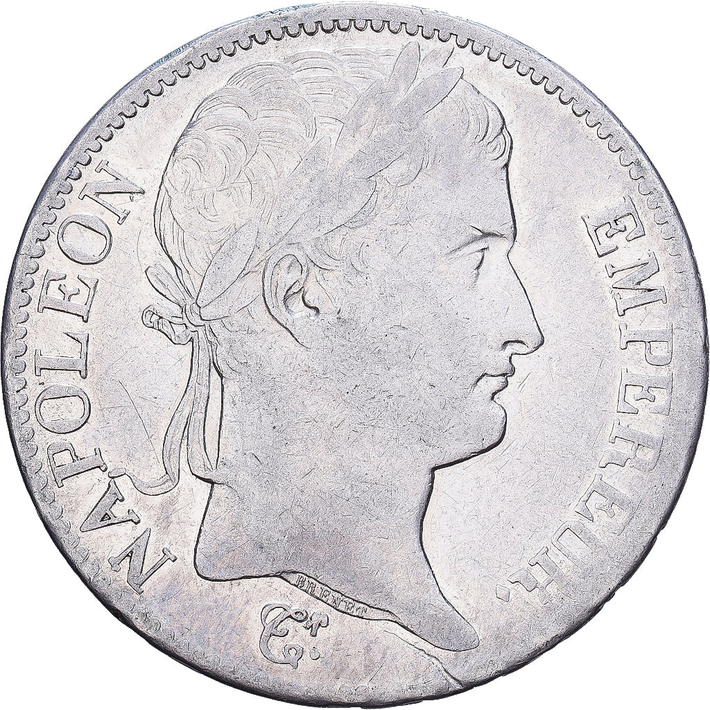 Francia, Napoleon I, 5 Francs, 1812, Paris, Plata, BC+, Gadoury:584
