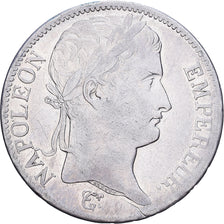 Francia, Napoleon I, 5 Francs, 1812, Paris, Plata, BC+, Gadoury:584