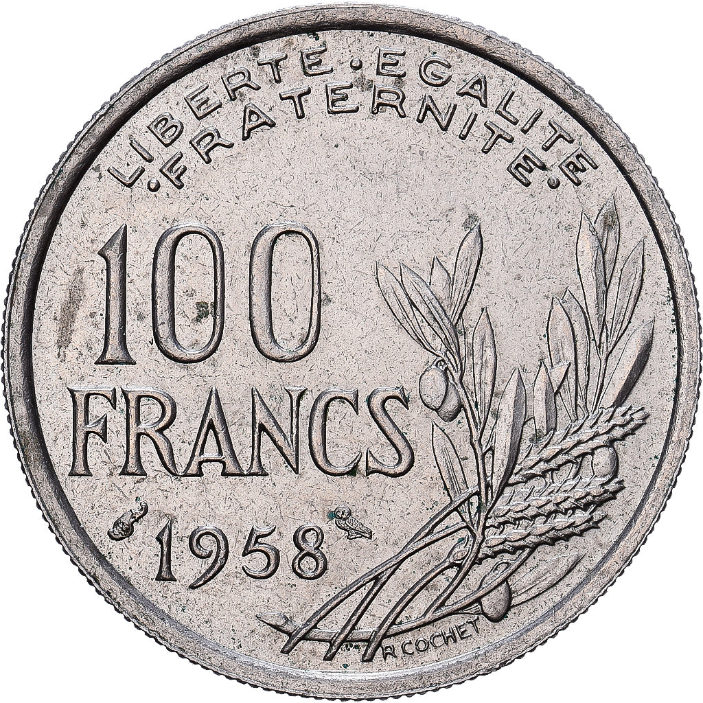 France, 100 Francs, Cochet, Chouette, 1958, MDP, Cupro-nickel, SPL, Gadoury:897