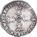 France, Henri IV, 1/4 Ecu, Croix feuillue de face, 1608, Bayonne, Silver