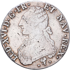 Francia, Louis XVI, Ecu aux branches d'olivier, 1784, Bayonne, Plata, BC+