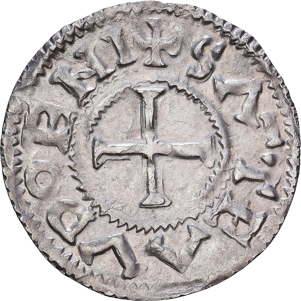 France, Saint-Ouen, Denarius, Xth Century, Rouen, Silver, AU(50-53), Prou:394
