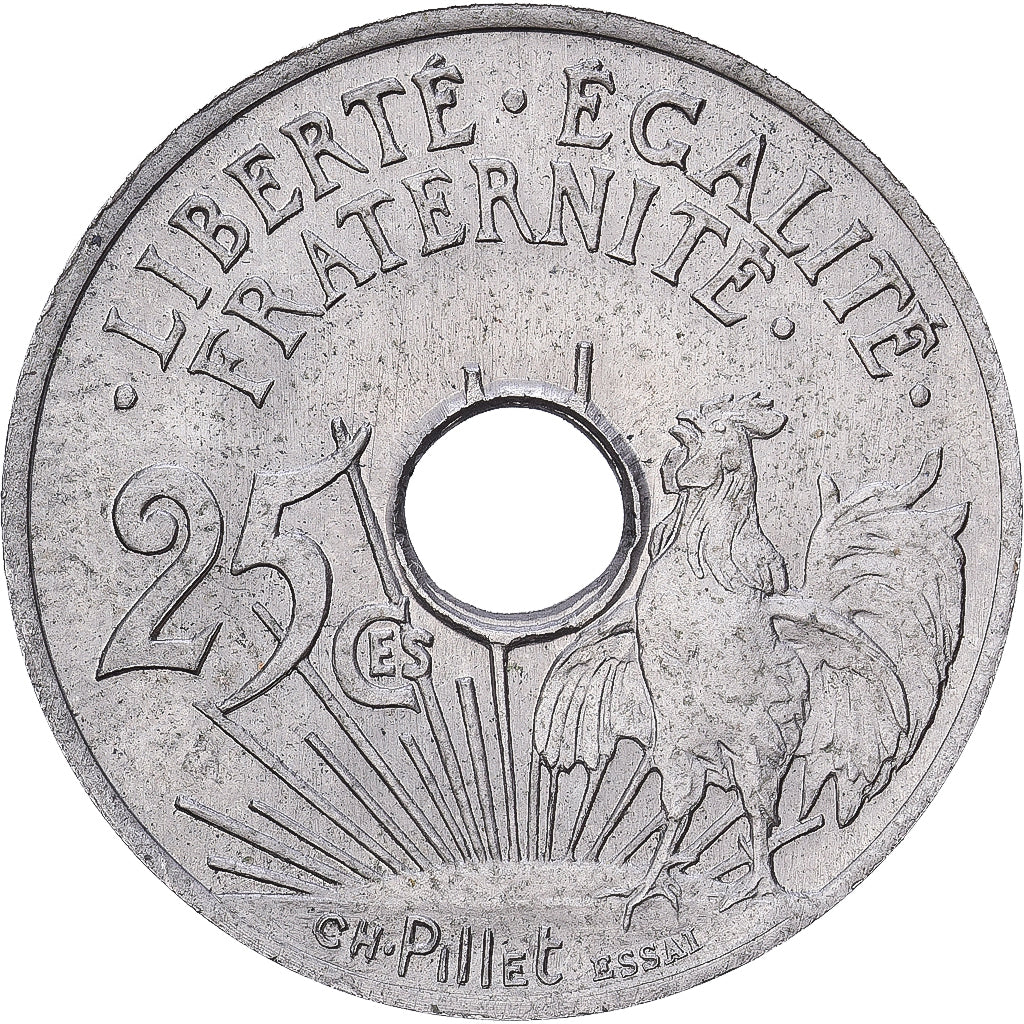 Frankrijk, 25 Centimes, 1913, MDP, ESSAI, Nickel, PR, Gadoury:375a