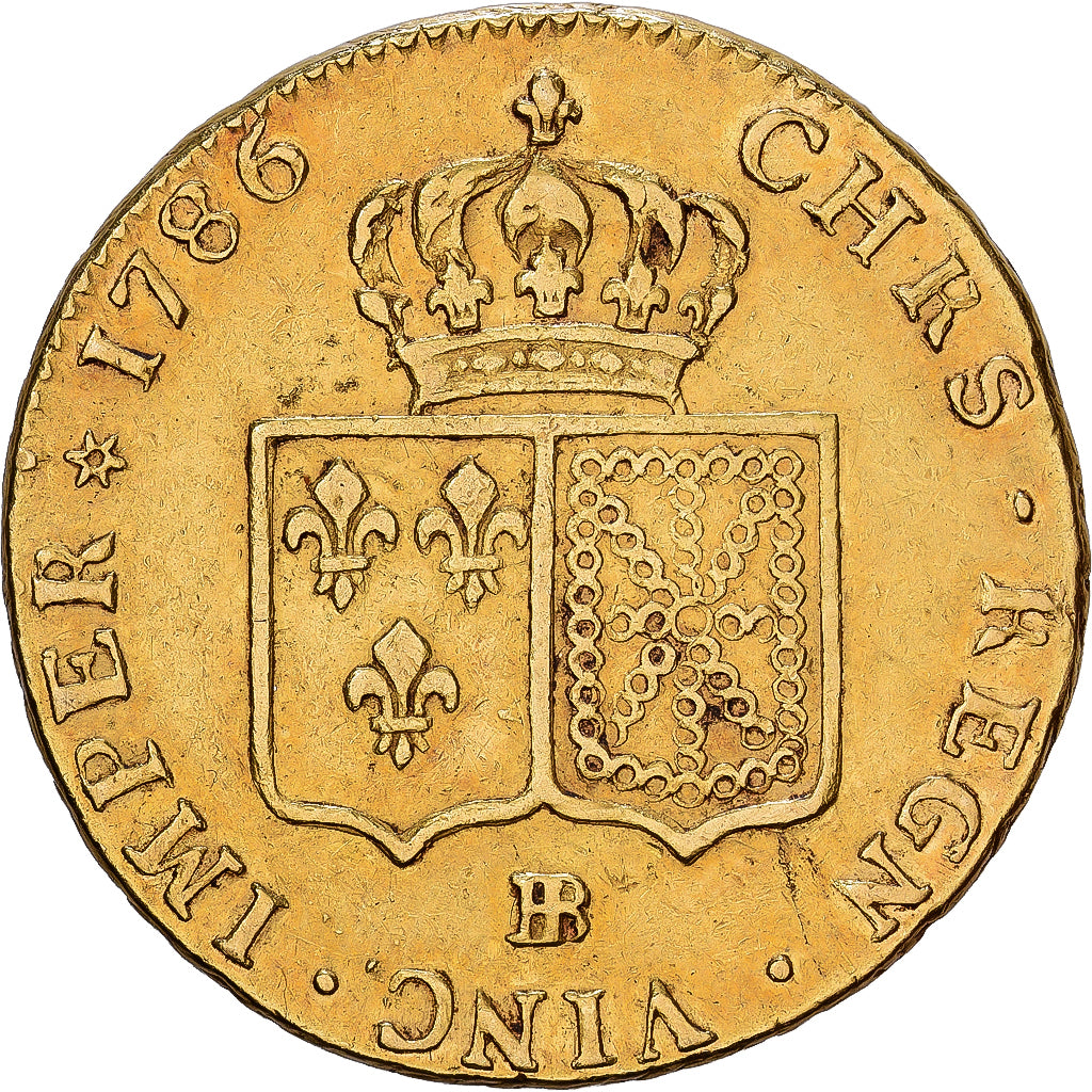 Moneta, Francia, Louis XVI, Double louis d'or à la tête nue, 2 Louis D'or