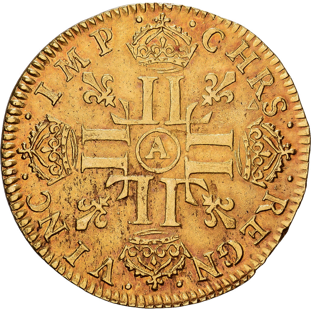 Coin, France, Louis XIV, Louis d'or à la mèche longue, Louis d'Or, 1651