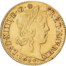 France, Louis XIV, Louis d'or à la mèche longue, 1650, Paris, KM 157.1