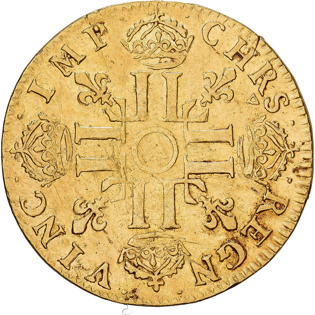 France, Louis XIV, Louis d'or à la mèche longue, 1650, Paris, KM 157.1