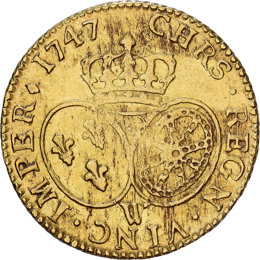 Francia, Louis XV, Louis d'Or, Louis d'or au bandeau, 1747, Lille, Oro, SPL-