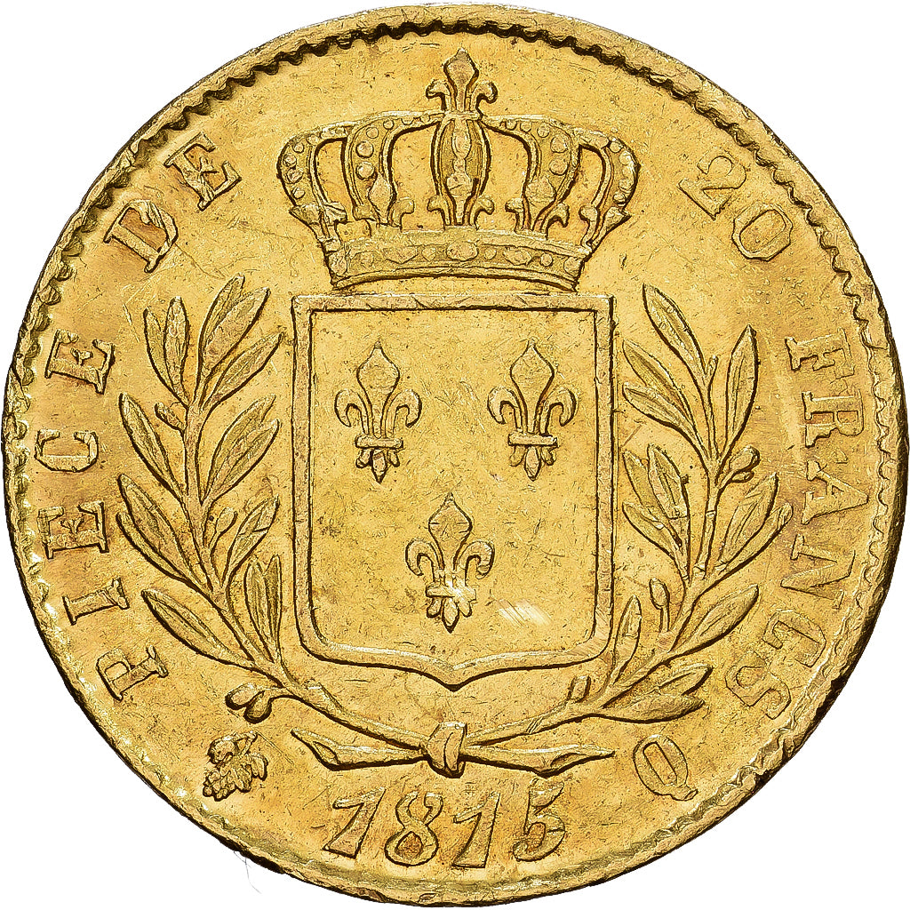 Frankreich, Louis XVIII, 20 Francs Or, 1815, Perpignan, Gold, SS, Gadoury:1026