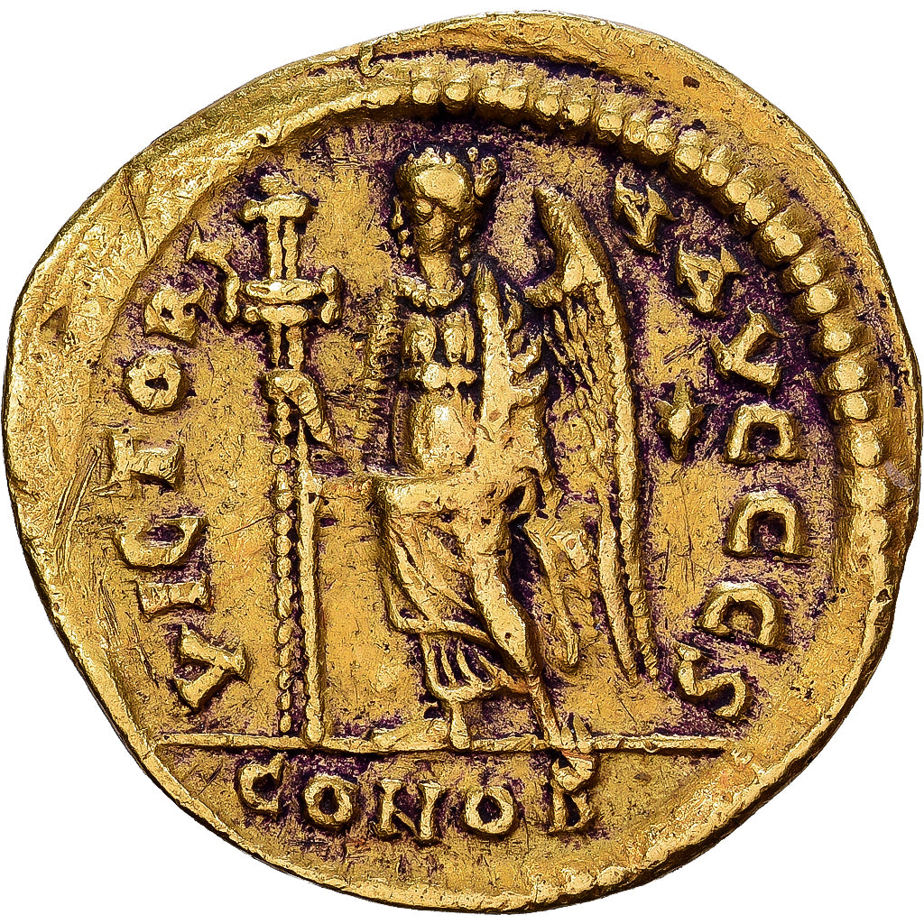 Roman Empire, Zeno, Solidus, 476-491, Constantinople, Gold, AU(50-53), RIC:910