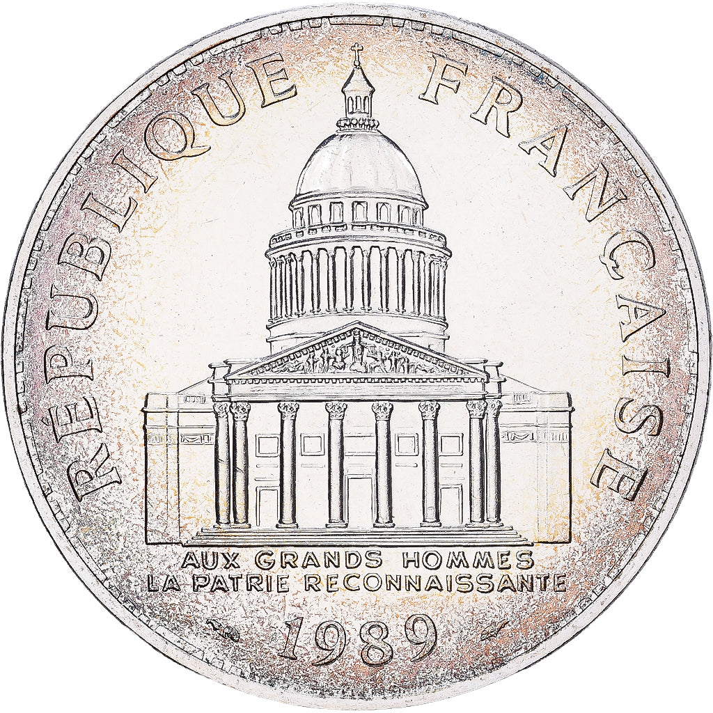 France, 100 Francs, Panthéon, 1989, MDP, BU, Silver, MS(65-70), Gadoury:898