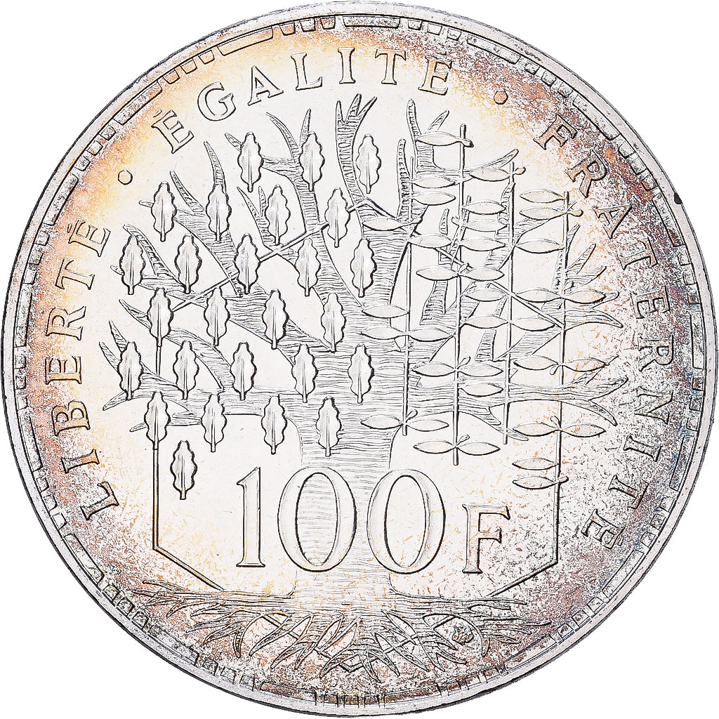 France, 100 Francs, Panthéon, 1989, MDP, BU, Silver, MS(65-70), Gadoury:898