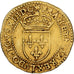 France, Louis XIII, Écu d'or au soleil, 1615, Rouen, Or, TTB+, Gadoury:55