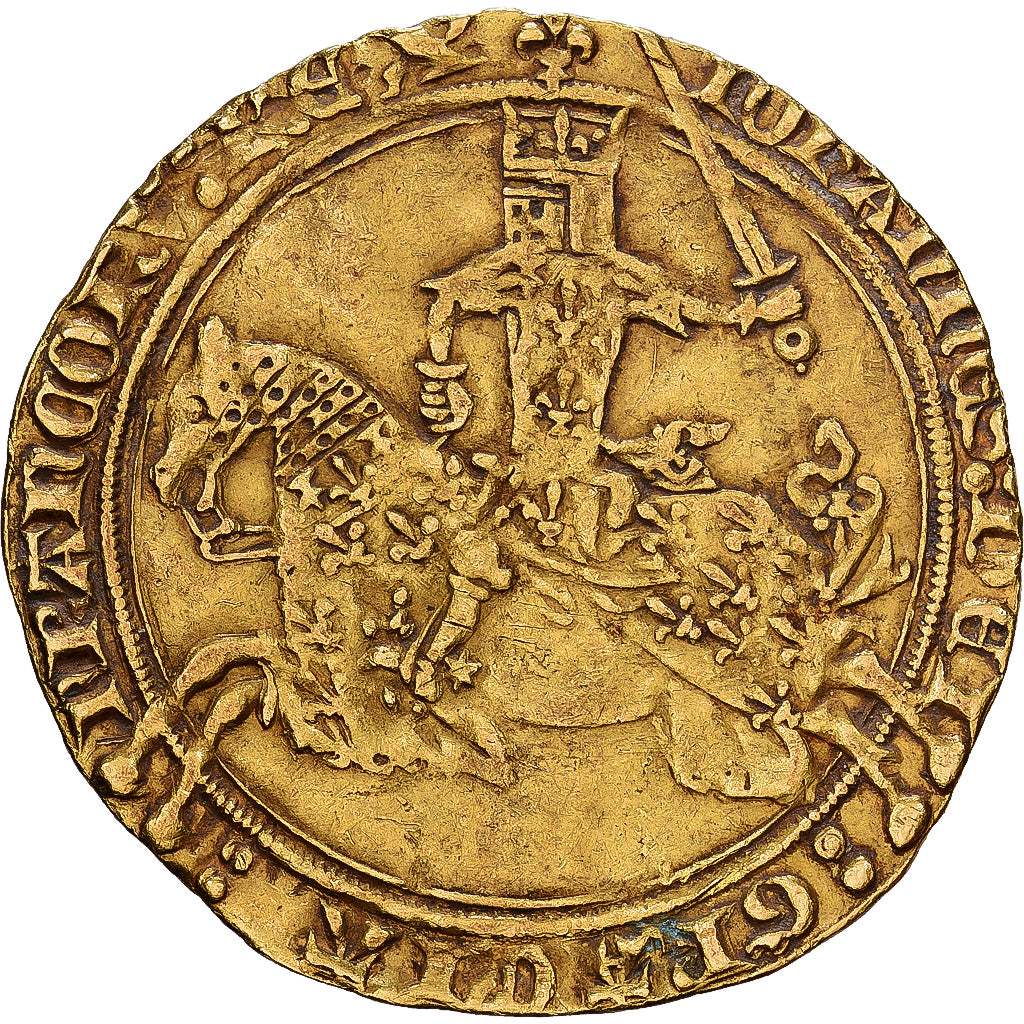 France, Jean II le Bon, Franc à cheval, 1360, Gold, EF(40-45), Duplessy:294