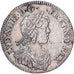 France, Louis XIV, 1/12 Ecu à la mèche courte, 1644, Paris, Silver, EF(40-45)