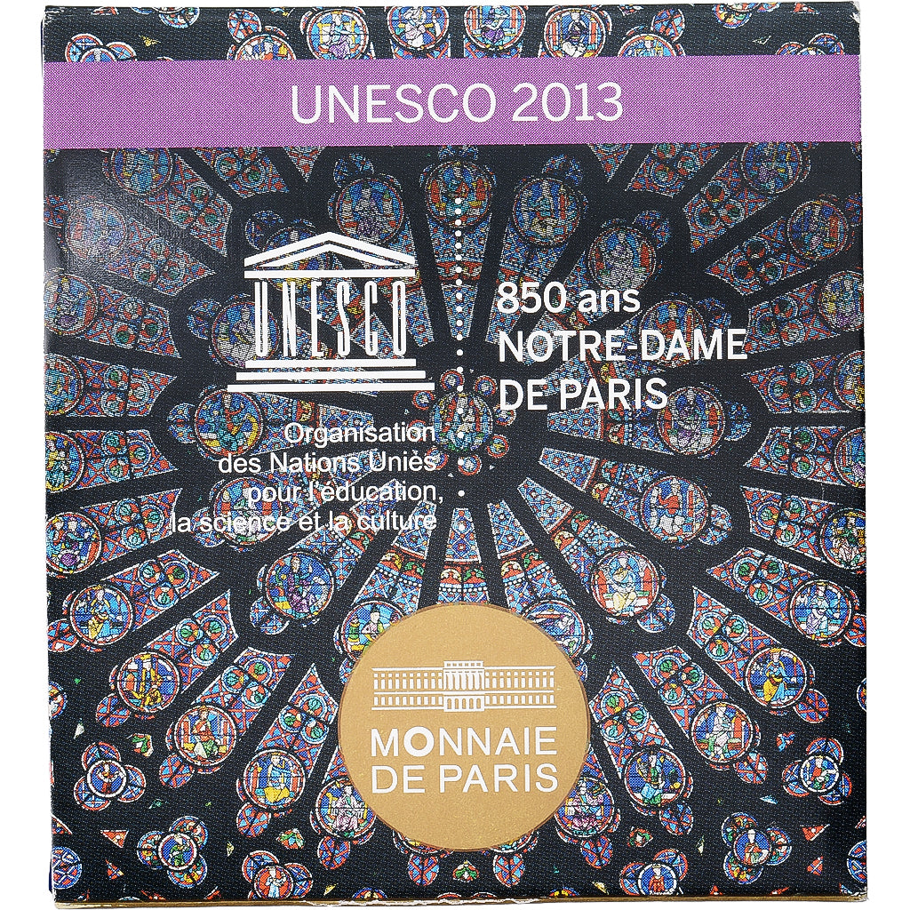 Francia, 5 Euro, Notre-Dame de Paris, FS, 2013, MDP, Oro, FDC, KM:2099
