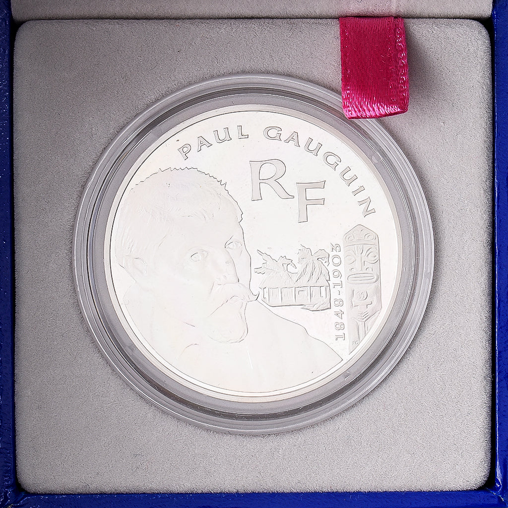 Francja, 1 1/2 Euro, Paul Gauguin, Proof, 2003, MDP, Srebro, MS(65-70), KM:1345