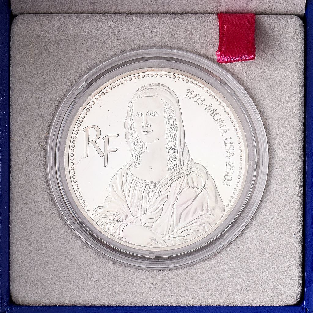 France, 1 1/2 Euro, Mona Lisa, Proof, 2003, MDP, Silver, MS(65-70), KM:1353