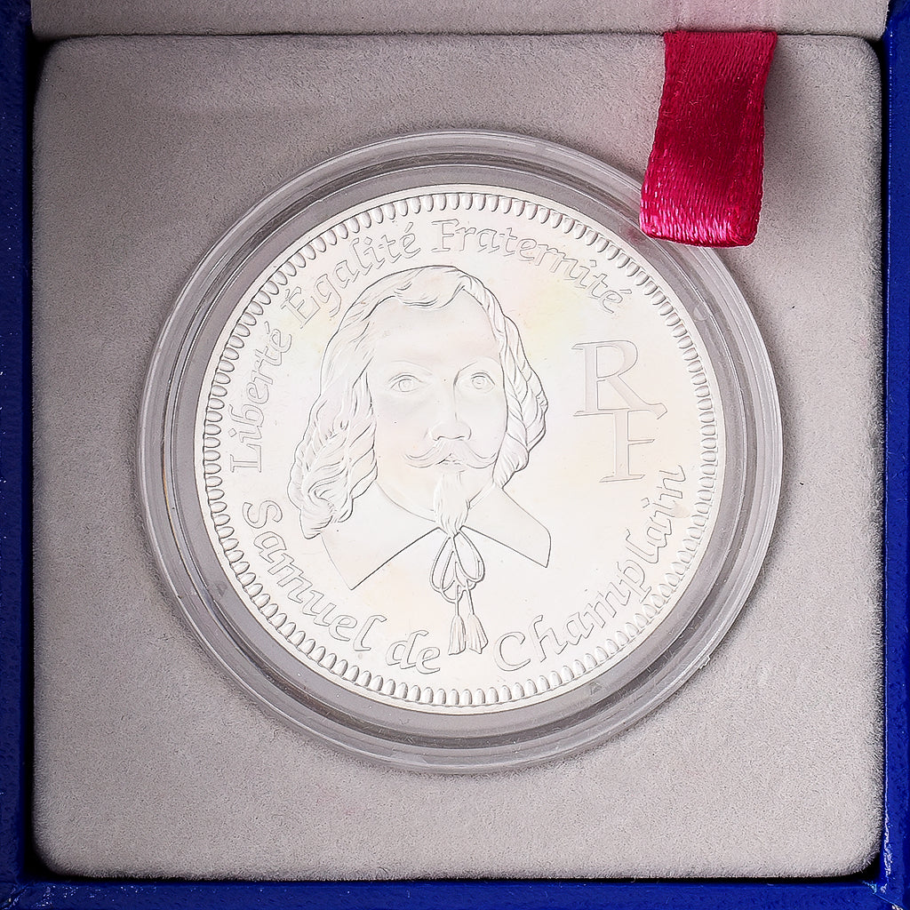 France, 1/4 Euro, Samuel De Champlain, BE, 2004, MDP, Argent, FDC, KM:1372