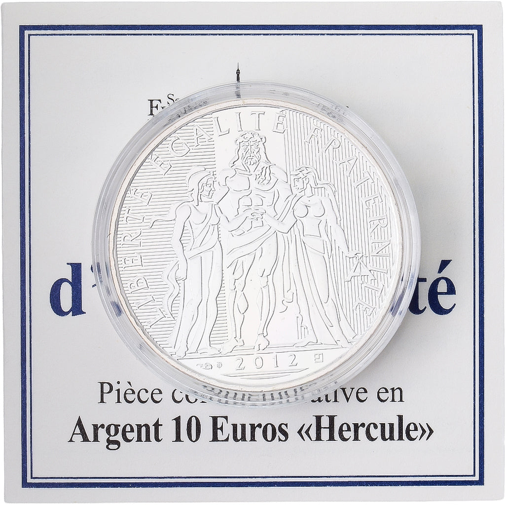 France, 10 Euro, Hercule, BU, 2012, MDP, Argent, FDC, KM:2073
