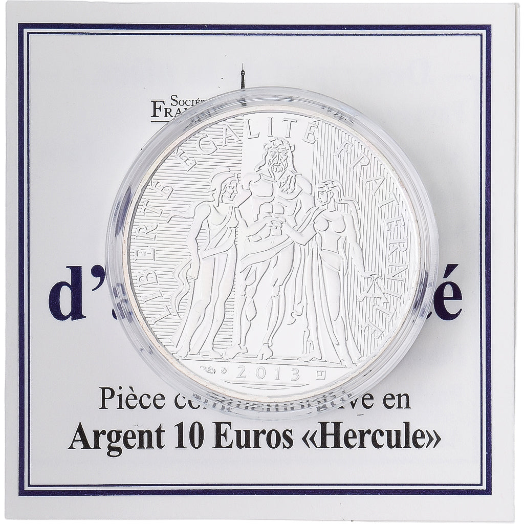 France, 10 Euro, Hercule, BU, 2013, MDP, Silver, MS(65-70), KM:2073