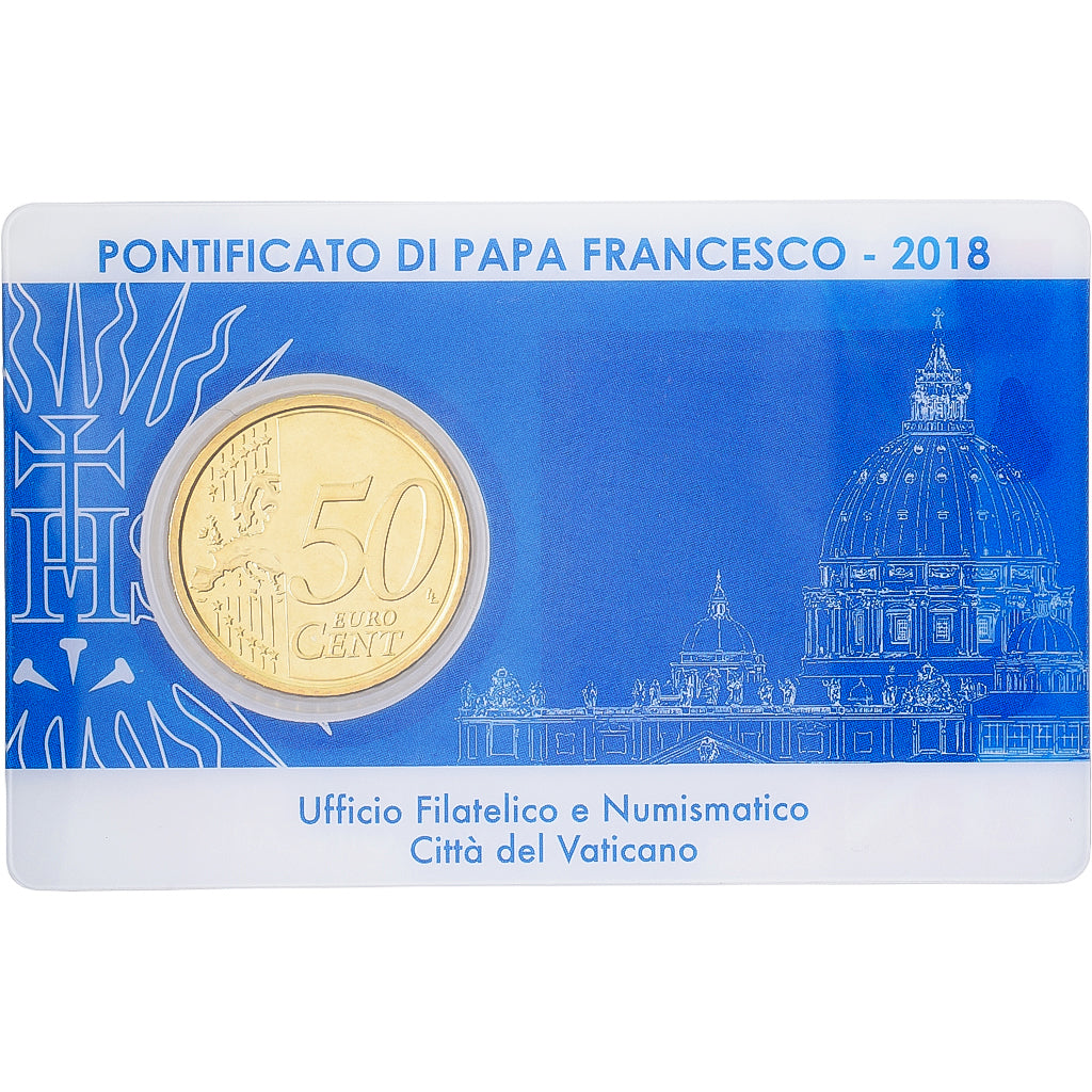 Vatican, Pope Francis I, 50 Euro Cent, 2018, Rome, Nordic gold, MS(65-70)