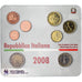 Italie, Coffret 1 ct. - 2 Euro, Série BU, 2008, Rome, FDC