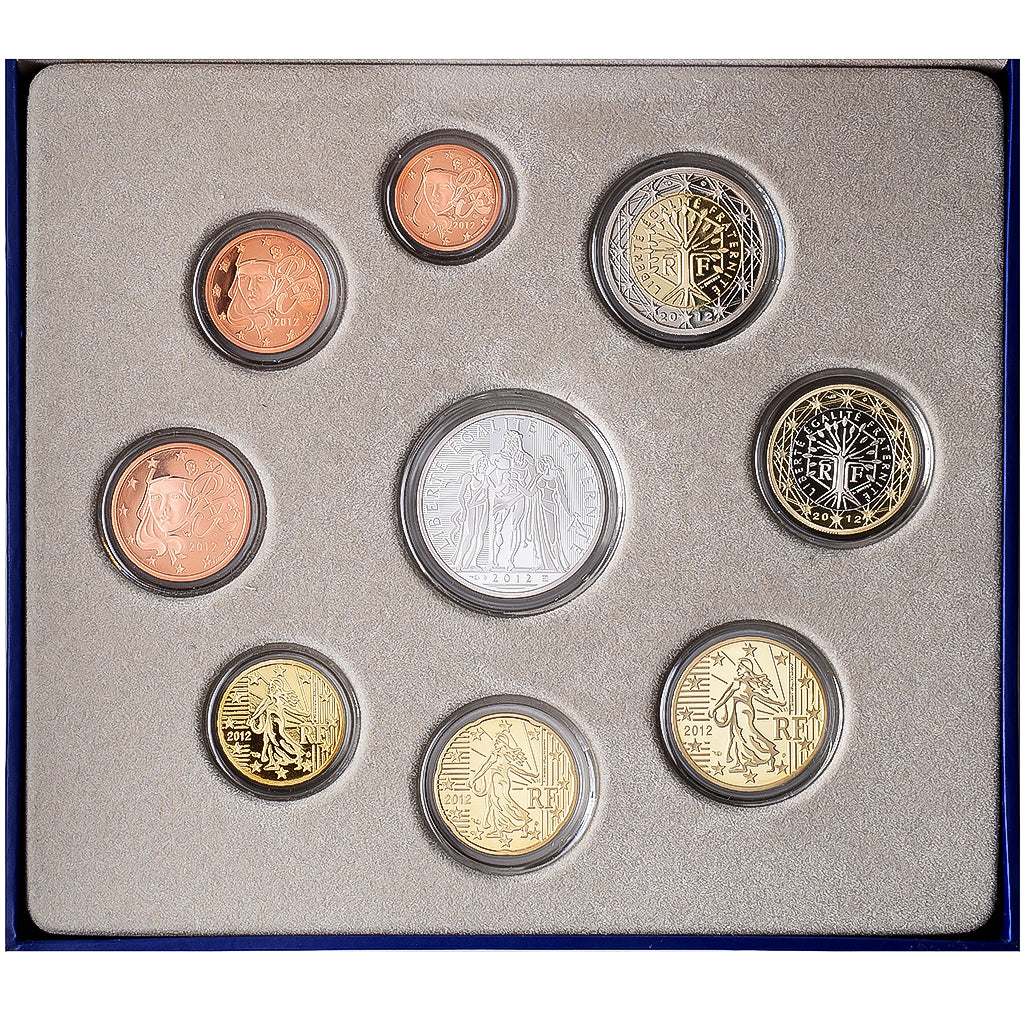 Francja, Set 1 ct. - 5 Euro, Série BE, 2012, MDP, ND, MS(65-70)