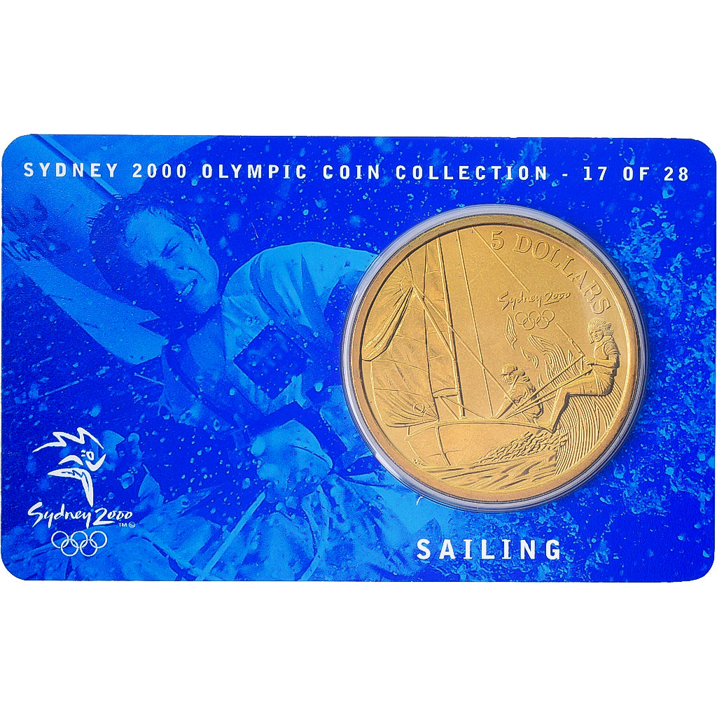 Australia, Elizabeth II, 5 Dollars, XXVII Olympics, Sydney - Sailing 17/28