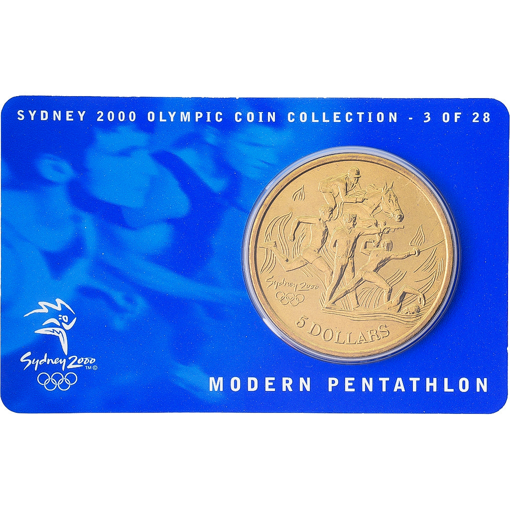 Australia, Elizabeth II, 5 Dollars, XXVII Olympics, Sydney - Modern Pentathlon