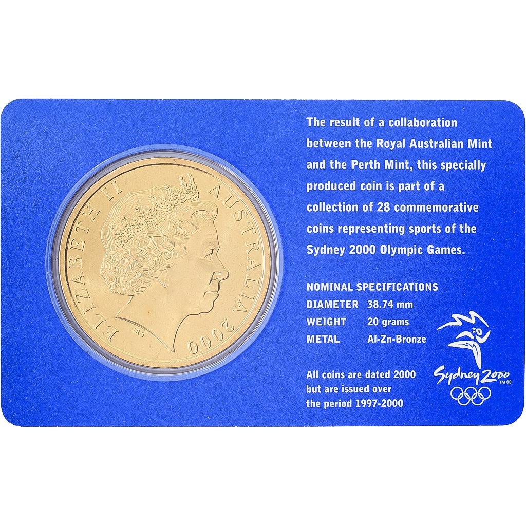 Australia, Elizabeth II, 5 Dollars, XXVII Olympics, Sydney - Volleyball, 2000