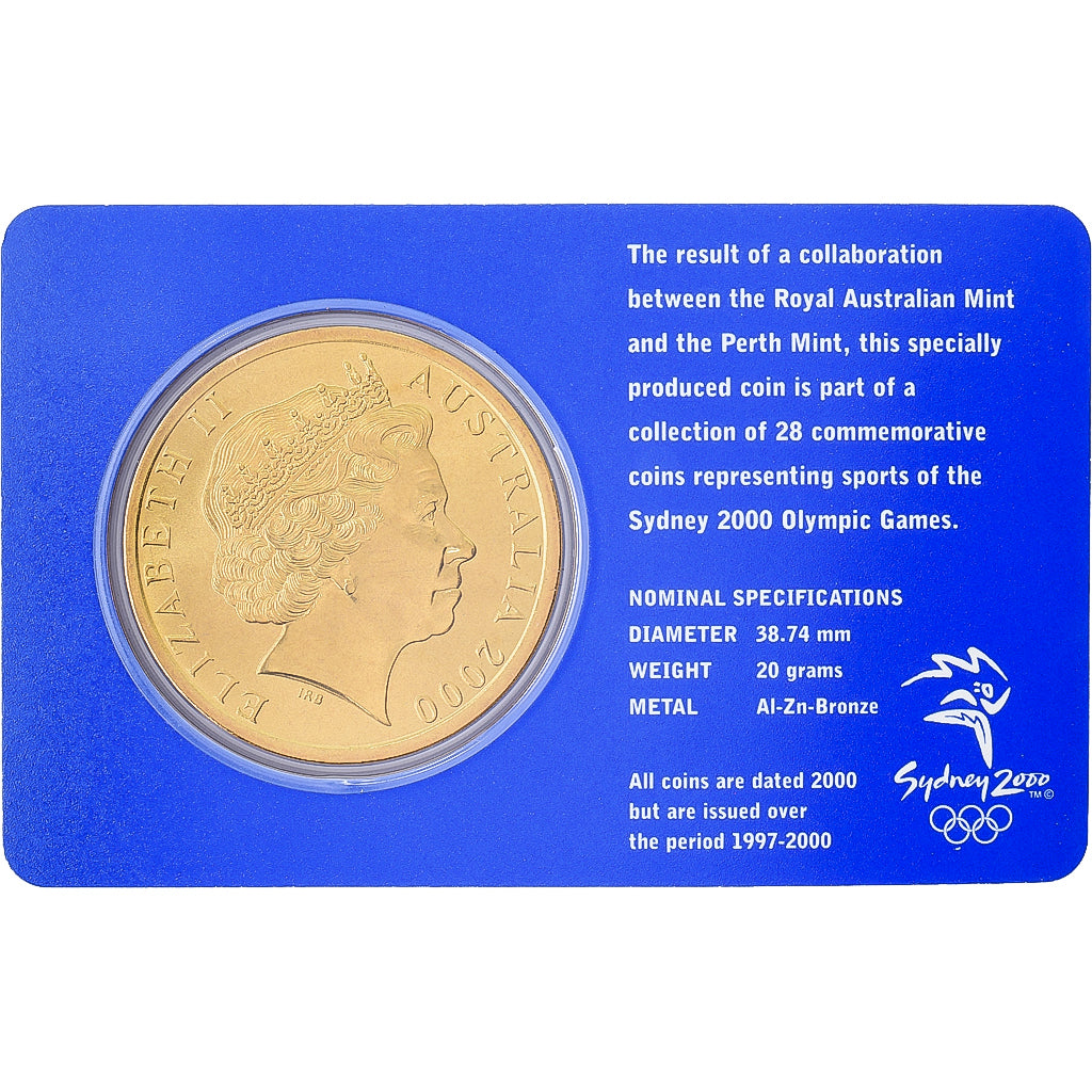 Australia, Elizabeth II, 5 Dollars, XXVII Olympics, Sydney - Canoe/Kayak 4/28