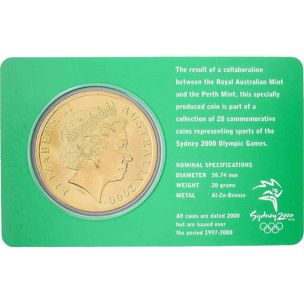 Australia, Elizabeth II, 5 Dollars, XXVII Olympics, Sydney - Tennis 28/28, 2000