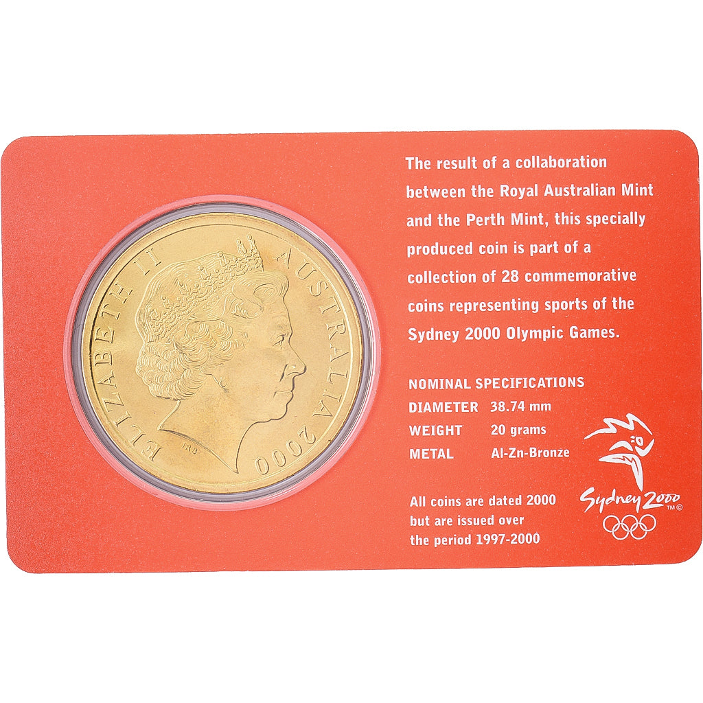 Australia, Elizabeth II, 5 Dollars, XXVII Olympics, Sydney - Table Tennis 23/28