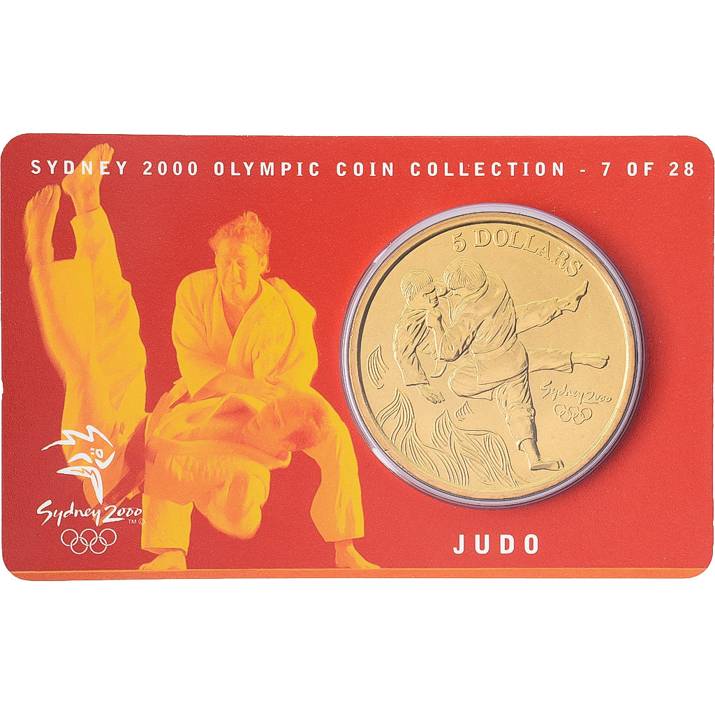Australia, Elizabeth II, 5 Dollars, XXVII Olympics, Sydney - Judo 7/28, 2000