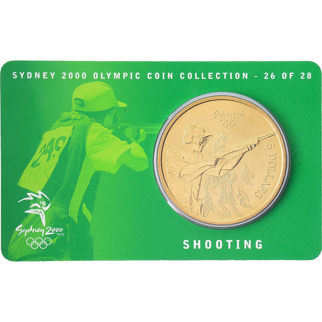 Australia, Elizabeth II, 5 Dollars, XXVII Olympics, Sydney - Shooting 26/28