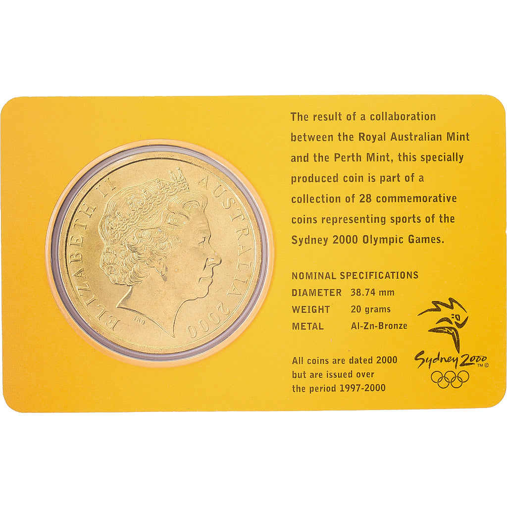 Australia, Elizabeth II, 5 Dollars, XXVII Olympics, Sydney - Badminton 14/28