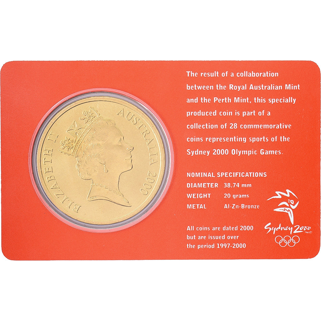 Australia, Elizabeth II, 5 Dollars, XXVII Olympics, Sydney - Hockey 5/28, 2000