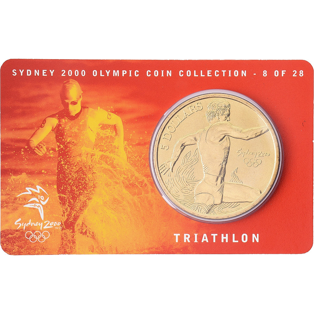 Australia, Elizabeth II, 5 Dollars, XXVII Olympics, Sydney - Triathlon 8/28