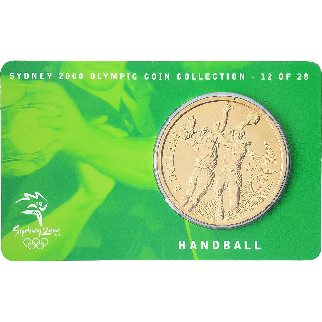 Australia, Elizabeth II, 5 Dollars, XXVII Olympics, Sydney - Handball 12/28