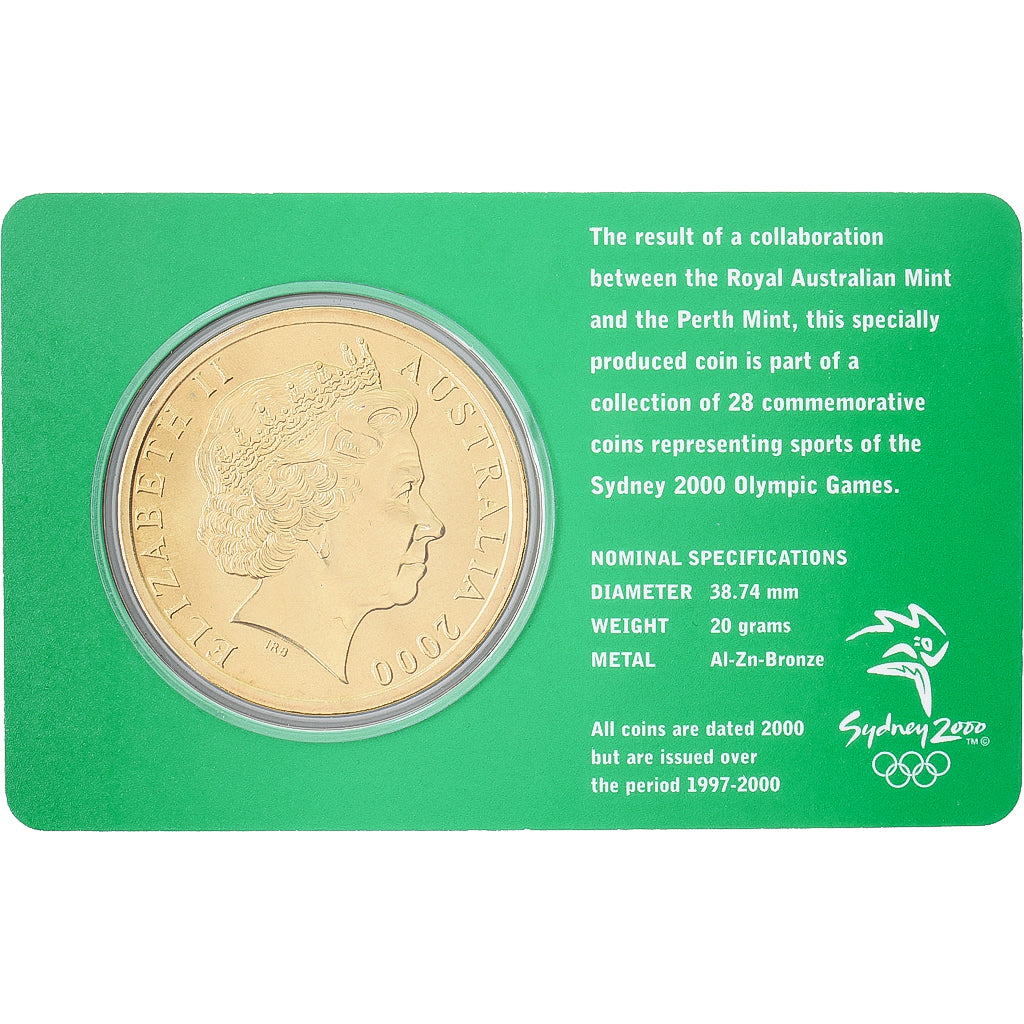 Australia, Elizabeth II, 5 Dollars, XXVII Olympics, Sydney - Handball 12/28