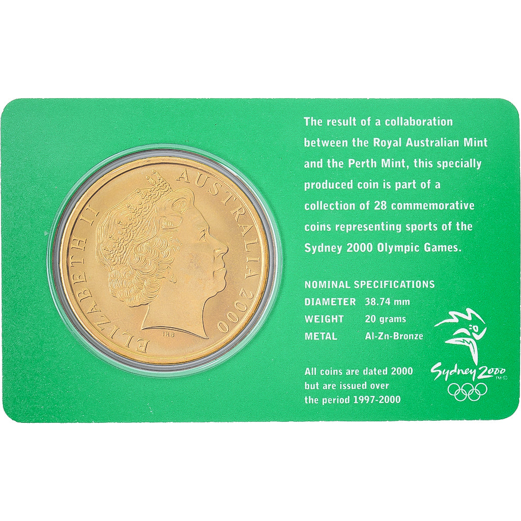 Australia, Elizabeth II, 5 Dollars, XXVII Olympics, Sydney - Boxing 11/28, 2000