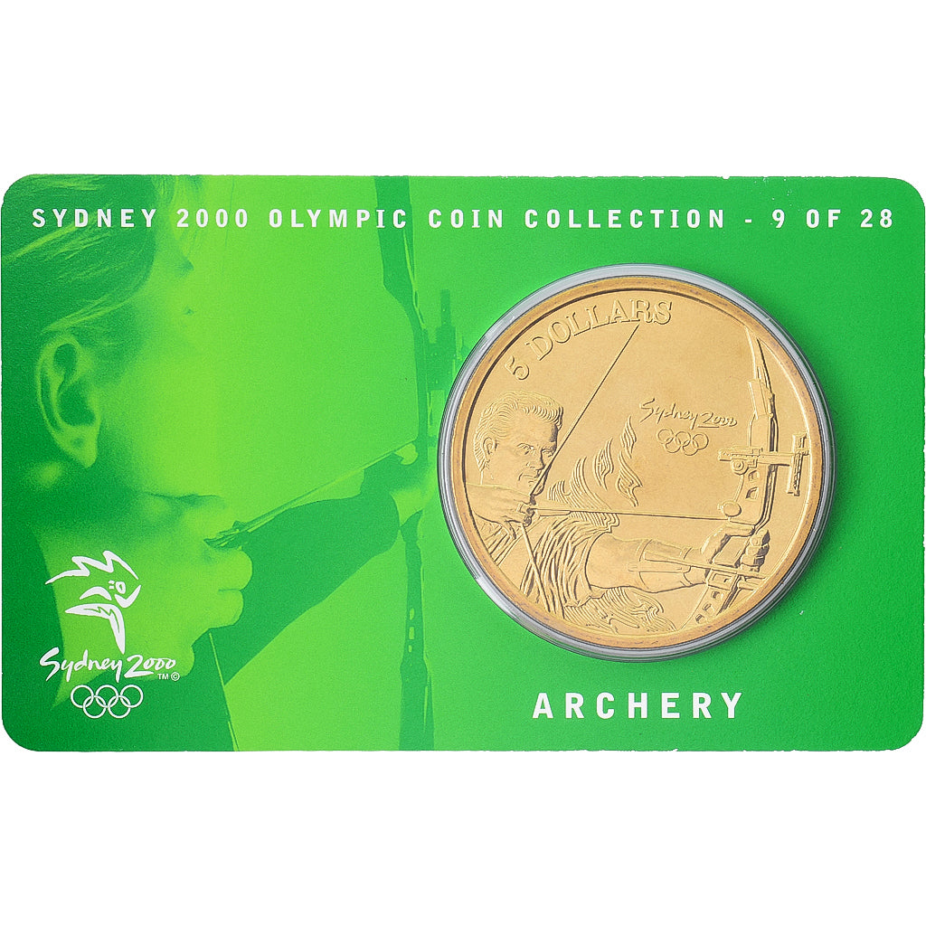 Australien, Elizabeth II, 5 Dollars, XXVII Olympics, Sydney - Archery 9/28