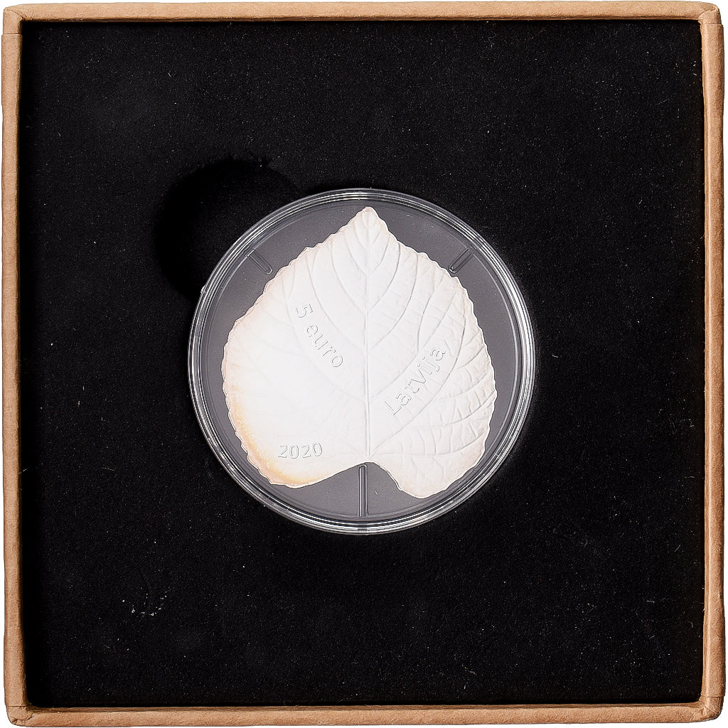 Letland, 5 Euro, Linden Leaf, 2020, Royal Dutch Mint, Proof, Zilver, FDC, KM:209