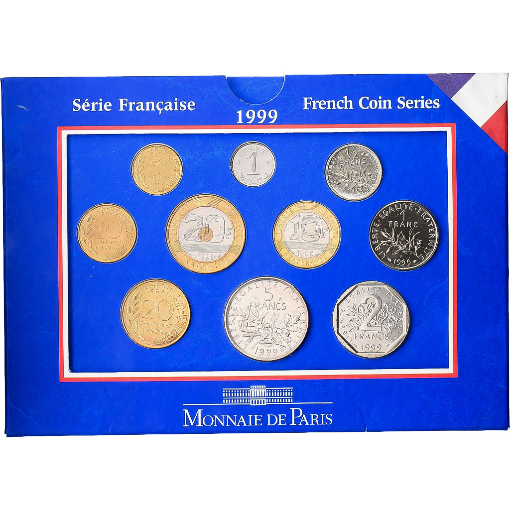 Francia, Coffret 1 c. à 20 frs., Série Française, 1999, MDP, Série BU, Sin